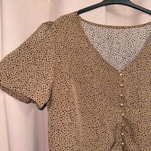 Dotted Cropped Blouse